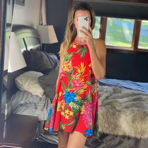 Show Me Your MuMu Floral Backless Mini Dress, Medium